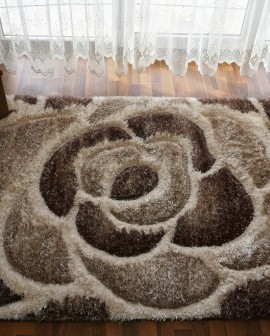 Covor Brown Flower 4D