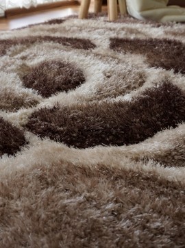 Covor Brown Flower 4D