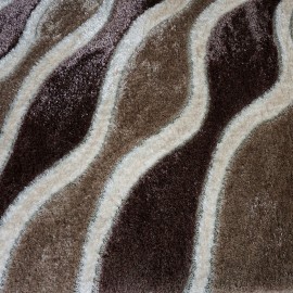 Covor Brown Waves Matase