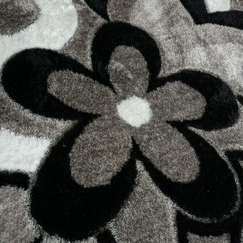 Covor Gray Flowers Matase