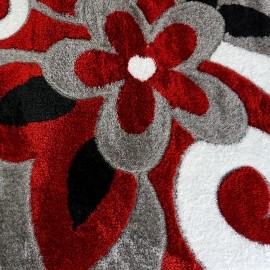 Covor Red Flowers Matase