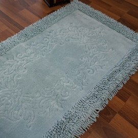 Set de baie turcoaz franjuri